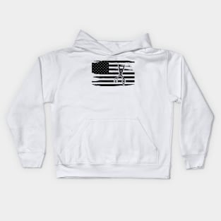 Hairstylist Hairdresser barber - Scissor in American Flag Kids Hoodie